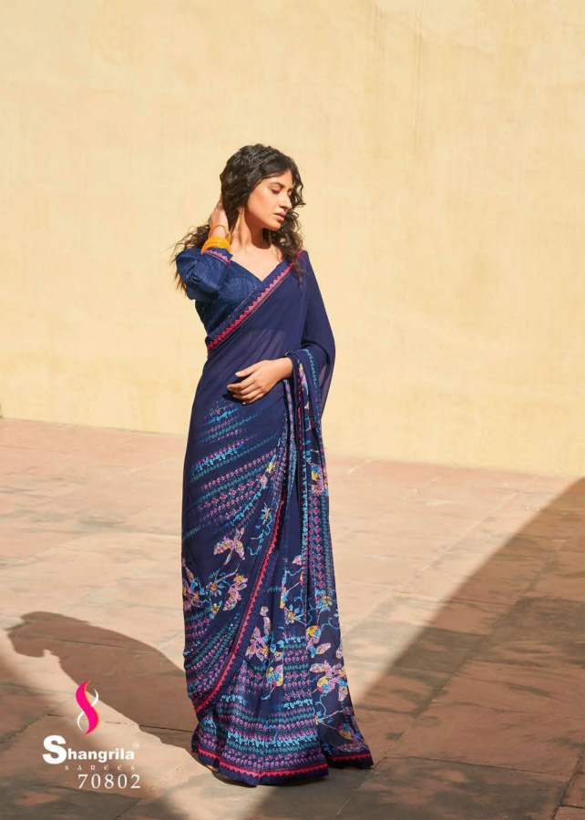 Shangrila Inox 16 Casual Daily Wear Printed Georgette Saree Collection